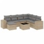 vidaXL Juego de sofás de jardín con cojines beige 8 pzas ratán PE vidaXL Juego de sofás de jardín con cojines beige 8 pzas ratán PE