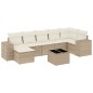 vidaXL Juego de sofás de jardín con cojines beige 8 pzas ratán PE vidaXL Juego de sofás de jardín con cojines beige 8 pzas ratán PE
