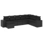 vidaXL Set de sofás de jardín 8 piezas y cojines ratán sintético negro vidaXL Set de sofás de jardín 8 piezas y cojines ratán sintético negro