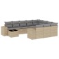 vidaXL Set de sofás de jardín 11pzas con cojines ratán sintético beige vidaXL Set de sofás de jardín 11pzas con cojines ratán sintético beige