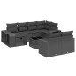 vidaXL Set de sofás de jardín 11 pzas y cojines ratán sintético negro vidaXL Set de sofás de jardín 11 pzas y cojines ratán sintético negro