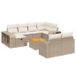 vidaXL Set de sofás de jardín 11pzas con cojines ratán sintético beige vidaXL Set de sofás de jardín 11pzas con cojines ratán sintético beige