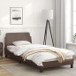 vidaXL Estructura de cama con cabecero cuero sintético marrón 80x200cm