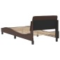 vidaXL Estructura de cama con cabecero cuero sintético marrón 80x200cm