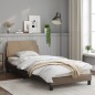 vidaXL Estructura de cama cabecero cuero sintético capuchino 80x200cm vidaXL Estructura de cama cabecero cuero sintético capuchino 80x200cm