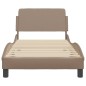vidaXL Estructura de cama cabecero cuero sintético capuchino 80x200cm vidaXL Estructura de cama cabecero cuero sintético capuchino 80x200cm
