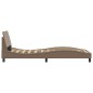 vidaXL Estructura de cama cabecero cuero sintético capuchino 80x200cm vidaXL Estructura de cama cabecero cuero sintético capuchino 80x200cm