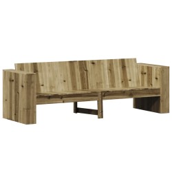 vidaXL Sofá de jardín de 3 plazas madera pino impregnada 189x60x62 cm