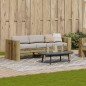vidaXL Sofá de jardín de 3 plazas madera pino impregnada 189x60x62 cm vidaXL Sofá de jardín de 3 plazas madera pino impregnada 189x60x62 cm