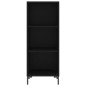 vidaXL Aparador de madera contrachapada negro 34,5x34x180 cm vidaXL Aparador de madera contrachapada negro 34,5x34x180 cm