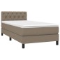 vidaXL Cama box spring colchón y luces LED gris taupe 80x200 cm vidaXL Cama box spring colchón y luces LED gris taupe 80x200 cm