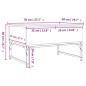vidaXL Mesa de centro madera ingeniería metal gris Sonoma 70x50x40 cm vidaXL Mesa de centro madera ingeniería metal gris Sonoma 70x50x40 cm