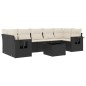 vidaXL Set de sofás de jardín 8 piezas y cojines ratán sintético negro vidaXL Set de sofás de jardín 8 piezas y cojines ratán sintético negro