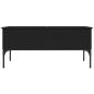 vidaXL Mesa de centro madera de ingeniería y metal negro 100x50x45 cm vidaXL Mesa de centro madera de ingeniería y metal negro 100x50x45 cm