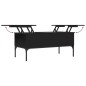vidaXL Mesa de centro madera de ingeniería y metal negro 100x50x45 cm vidaXL Mesa de centro madera de ingeniería y metal negro 100x50x45 cm