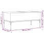 vidaXL Mesa de centro madera de ingeniería y metal negro 100x50x45 cm vidaXL Mesa de centro madera de ingeniería y metal negro 100x50x45 cm