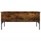 vidaXL Mesa de centro madera ingeniería metal roble humo 100x50x45cm vidaXL Mesa de centro madera ingeniería metal roble humo 100x50x45cm