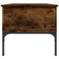 vidaXL Mesa de centro madera ingeniería metal roble humo 100x50x45cm vidaXL Mesa de centro madera ingeniería metal roble humo 100x50x45cm
