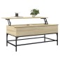 vidaXL Mesa de centro madera ingeniería metal roble Sonoma 100x50x45cm vidaXL Mesa de centro madera ingeniería metal roble Sonoma 100x50x45cm