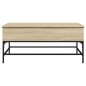 vidaXL Mesa de centro madera ingeniería metal roble Sonoma 100x50x45cm vidaXL Mesa de centro madera ingeniería metal roble Sonoma 100x50x45cm