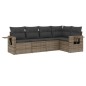 vidaXL Juego de sofás jardín con cojines 5 pzas ratán sintético gris vidaXL Juego de sofás jardín con cojines 5 pzas ratán sintético gris