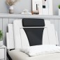 vidaXL Cabecero de cama acolchado cuero sintético blanco negro 100 cm vidaXL Cabecero de cama acolchado cuero sintético blanco negro 100 cm
