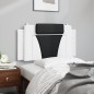 vidaXL Cabecero de cama acolchado cuero sintético blanco negro 100 cm vidaXL Cabecero de cama acolchado cuero sintético blanco negro 100 cm