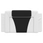 vidaXL Cabecero de cama acolchado cuero sintético blanco negro 100 cm vidaXL Cabecero de cama acolchado cuero sintético blanco negro 100 cm