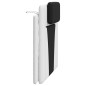 vidaXL Cabecero de cama acolchado cuero sintético blanco negro 100 cm vidaXL Cabecero de cama acolchado cuero sintético blanco negro 100 cm