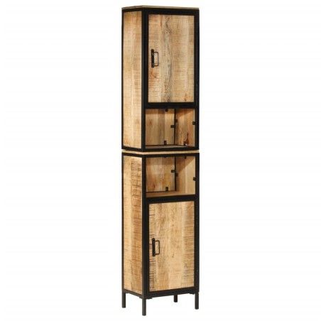 vidaXL Mueble de baño hierro y madera maciza de mango 40x27x180 cm