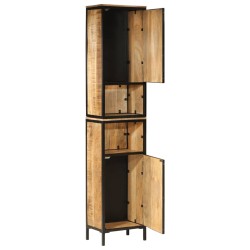 vidaXL Mueble de baño hierro y madera maciza de mango 40x27x180 cm