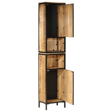 vidaXL Mueble de baño hierro y madera maciza de mango 40x27x180 cm