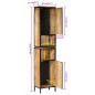 vidaXL Mueble de baño hierro y madera maciza de mango 40x27x180 cm vidaXL Mueble de baño hierro y madera maciza de mango 40x27x180 cm