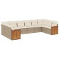 vidaXL Juego de sofás jardín con cojines beige 10 pzas ratán sintético vidaXL Juego de sofás jardín con cojines beige 10 pzas ratán sintético