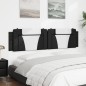 vidaXL Cabecero de cama acolchado cuero sintético negro blanco 200 cm vidaXL Cabecero de cama acolchado cuero sintético negro blanco 200 cm