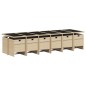 vidaXL Set comedor de jardín con cojines 13 pzas ratán sintético beige vidaXL Set comedor de jardín con cojines 13 pzas ratán sintético beige