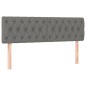 vidaXL Cama box spring colchón y luces LED tela gris oscuro 140x200 cm vidaXL Cama box spring colchón y luces LED tela gris oscuro 140x200 cm