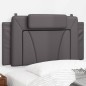 vidaXL Cabecero de cama acolchado cuero sintético gris 100 cm vidaXL Cabecero de cama acolchado cuero sintético gris 100 cm