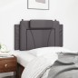 vidaXL Cabecero de cama acolchado cuero sintético gris 100 cm vidaXL Cabecero de cama acolchado cuero sintético gris 100 cm