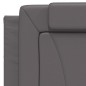 vidaXL Cabecero de cama acolchado cuero sintético gris 100 cm vidaXL Cabecero de cama acolchado cuero sintético gris 100 cm