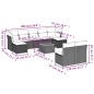 vidaXL Set de sofás de jardín 10 pzas cojines ratán sintético negro vidaXL Set de sofás de jardín 10 pzas cojines ratán sintético negro