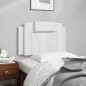 vidaXL Cabecero de cama acolchado cuero sintético blanco 80 cm