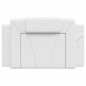 vidaXL Cabecero de cama acolchado cuero sintético blanco 80 cm