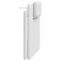 vidaXL Cabecero de cama acolchado cuero sintético blanco 80 cm