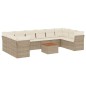 vidaXL Set de sofás de jardín 11pzas con cojines ratán sintético beige vidaXL Set de sofás de jardín 11pzas con cojines ratán sintético beige