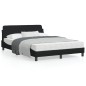 vidaXL Estructura de cama con cabecero de tela negro 120x200 cm vidaXL Estructura de cama con cabecero de tela negro 120x200 cm
