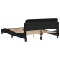 vidaXL Estructura de cama con cabecero de tela negro 120x200 cm vidaXL Estructura de cama con cabecero de tela negro 120x200 cm