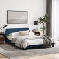 vidaXL Estructura de cama con cabecero tela gris taupe azul 140x200 cm