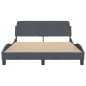 vidaXL Estructura cama con cabecero terciopelo gris oscuro 140x200 cm vidaXL Estructura cama con cabecero terciopelo gris oscuro 140x200 cm
