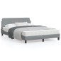 vidaXL Estructura de cama con cabecero de tela gris claro 140x200 cm vidaXL Estructura de cama con cabecero de tela gris claro 140x200 cm